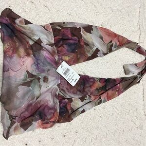 Floral Halter Top -Sheer